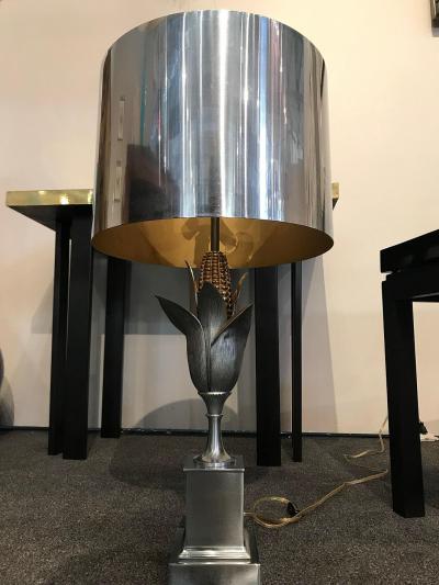 Maison Charles BRASS AND GILT BRONZE CORN TABLE LAMP BY MAISON CHARLES ET FILS