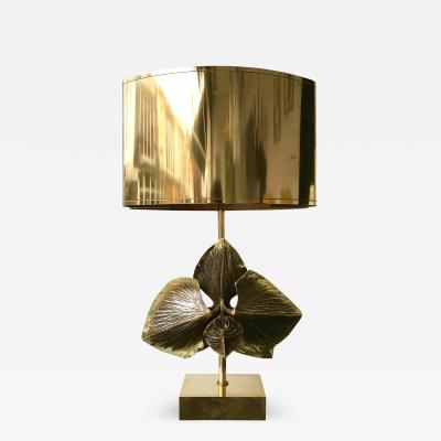 Maison Charles Bronze Orchid Lamp by Maison Charles France 1970s