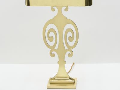 Maison Charles French neoclassical Maison Charles brass lamp 1970s