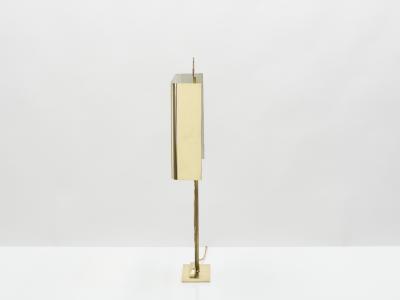 Maison Charles French neoclassical Maison Charles brass lamp 1970s