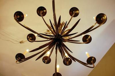 Maison Charles Large French 1960s Chandelier by Maison Charles