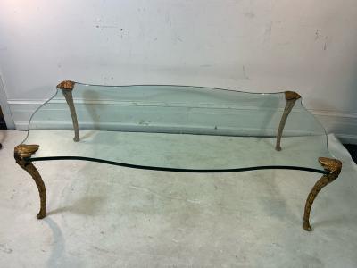 Maison Charles MAISON CHARLES STYLE GILT ACANTHUS CABRIOLE LEG COFFEE TABLE