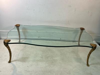 Maison Charles MAISON CHARLES STYLE GILT ACANTHUS CABRIOLE LEG COFFEE TABLE