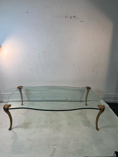 Maison Charles MAISON CHARLES STYLE GILT ACANTHUS CABRIOLE LEG COFFEE TABLE