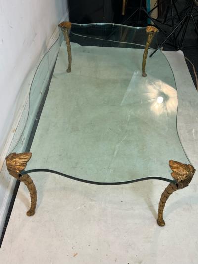 Maison Charles MAISON CHARLES STYLE GILT ACANTHUS CABRIOLE LEG COFFEE TABLE