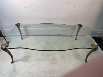 Maison Charles MAISON CHARLES STYLE GILT ACANTHUS CABRIOLE LEG COFFEE TABLE