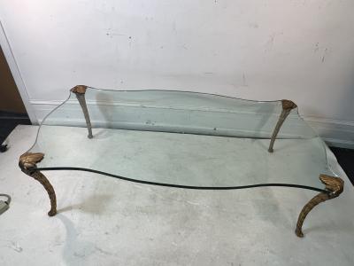 Maison Charles MAISON CHARLES STYLE GILT ACANTHUS CABRIOLE LEG COFFEE TABLE
