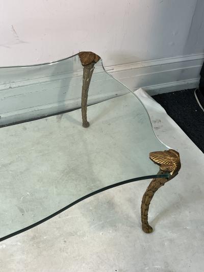 Maison Charles MAISON CHARLES STYLE GILT ACANTHUS CABRIOLE LEG COFFEE TABLE