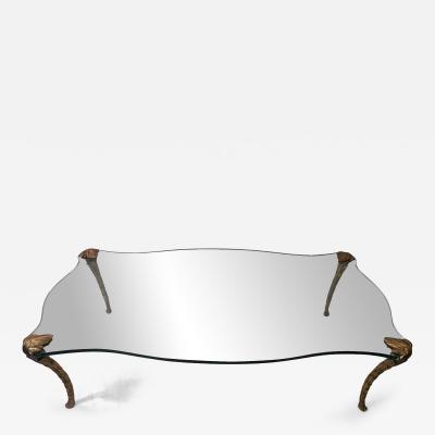 Maison Charles MAISON CHARLES STYLE GILT ACANTHUS CABRIOLE LEG COFFEE TABLE