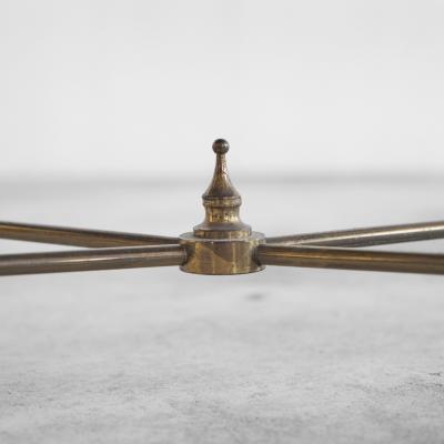 Maison Charles Maison Charles Coffee Table in Patinated Brass and Mirror Glass 1960s