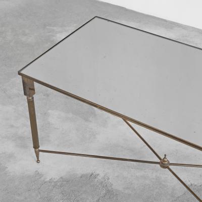 Maison Charles Maison Charles Coffee Table in Patinated Brass and Mirror Glass 1960s