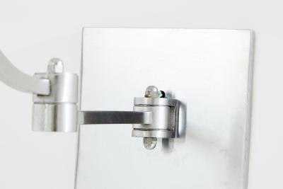 Maison Charles Maison Charles single brushed steel adjustable swing arm sconce 1960s