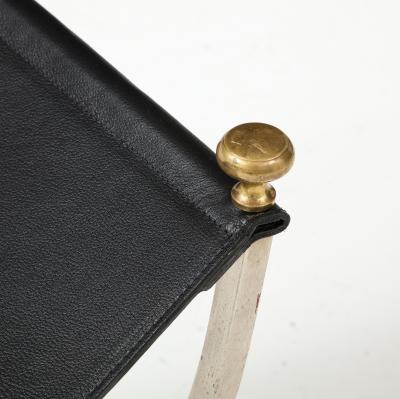 Maison Charles Neo Classical Stool with plain bronze knobs