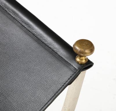 Maison Charles Neo Classical Stool with plain bronze knobs