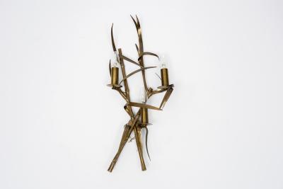 Maison Charles Pair Of bronze Bamboo sconces By maison Charles