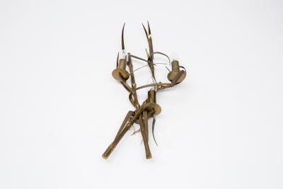 Maison Charles Pair Of bronze Bamboo sconces By maison Charles