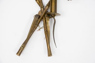Maison Charles Pair Of bronze Bamboo sconces By maison Charles