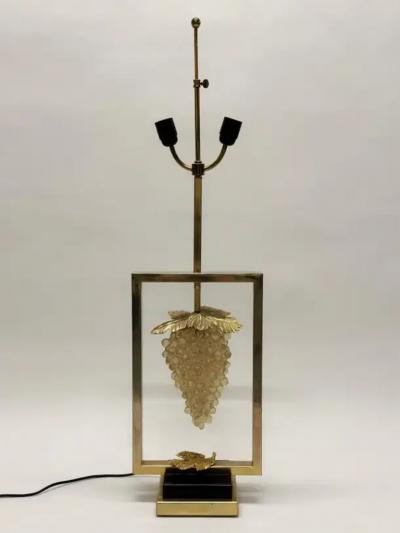 Maison Charles Pair of French Modern Neoclassical Crystal Brass Table Lamps by Maison Charles