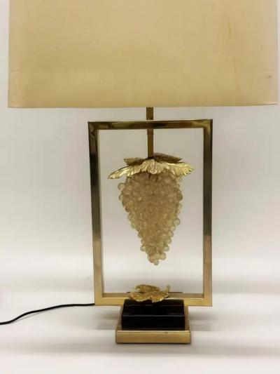 Maison Charles Pair of French Modern Neoclassical Crystal Brass Table Lamps by Maison Charles