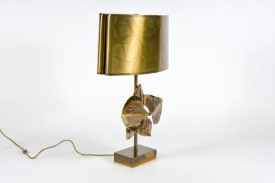 Maison Charles Rare bronze lamp by maison Charles