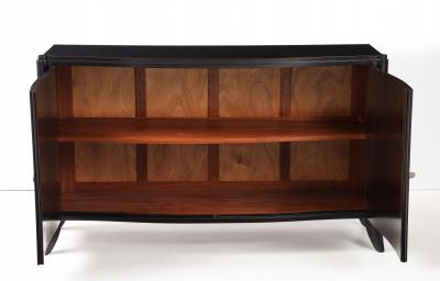 Maison Dominique Large Maison Dominique Mahogany Curved Two Door Sideboard France 1940