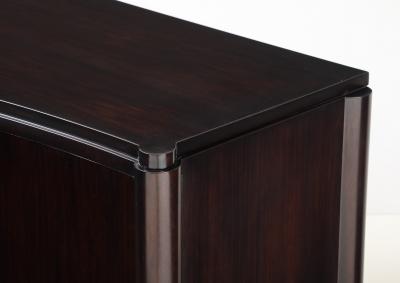 Maison Dominique Large Maison Dominique Mahogany Curved Two Door Sideboard France 1940
