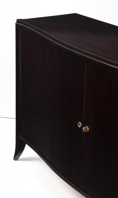 Maison Dominique Large Maison Dominique Mahogany Curved Two Door Sideboard France 1940