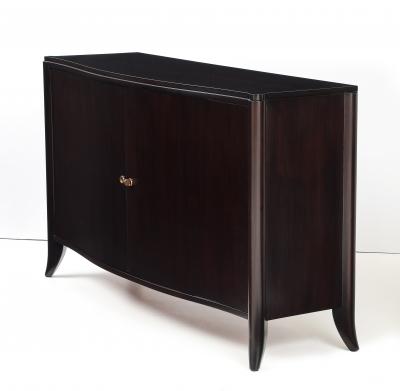 Maison Dominique Large Maison Dominique Mahogany Curved Two Door Sideboard France 1940