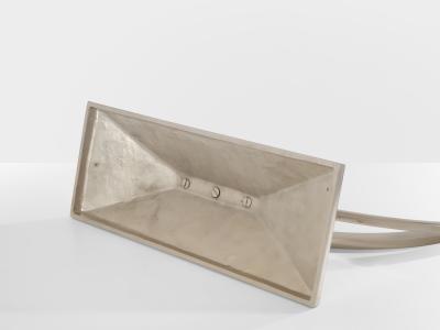 Maison Dominique Maison Dominique Art Deco nickel plate metal vanity mirror 1930s