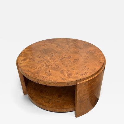 Maison Dominique Maison Dominique Attributed Art Deco Drum Coffee Table France circa 1930