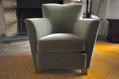 Maison Dominique Maison Dominique Chic Armchairs Newly Reupholstered in Mohair Velvet