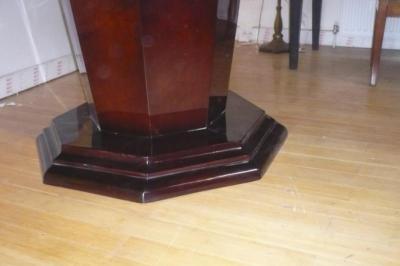 Maison Dominique Maison Dominique Largest Round Dining Table with a Central Foot 1 Leaf