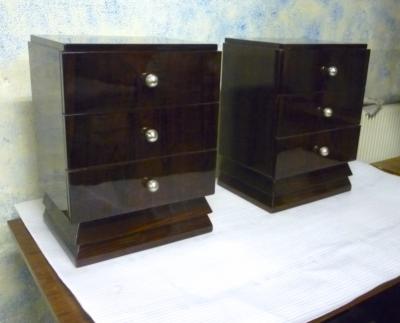 Maison Dominique Maison Dominique Pair of Rosewood Night Stander Side Table