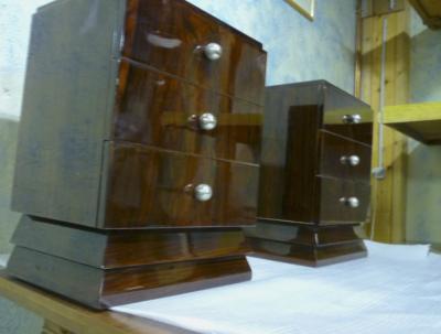 Maison Dominique Maison Dominique Pair of Rosewood Night Stander Side Table