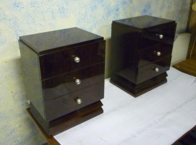 Maison Dominique Maison Dominique Pair of Rosewood Night Stander Side Table