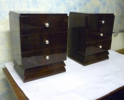 Maison Dominique Maison Dominique Pair of Rosewood Night Stander Side Table