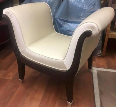 Maison Dominique Maison Dominique Rarest Palm Tree Art Deco Bench Newly Covered in Satin Silk