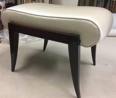 Maison Dominique Maison Dominique Rarest Refined Art Deco Bench Newly Covered in Satin Silk