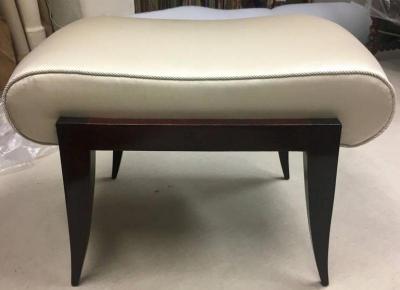 Maison Dominique Maison Dominique Rarest Refined Art Deco Bench Newly Covered in Satin Silk