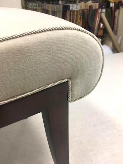 Maison Dominique Maison Dominique Superb Refined Art Deco Vanity Stool Newly Covered in Velvet