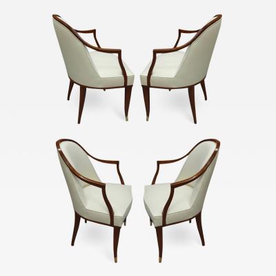 Maison Dominique Maison Dominique rare chicest set of 4 dinning or playing card chairs