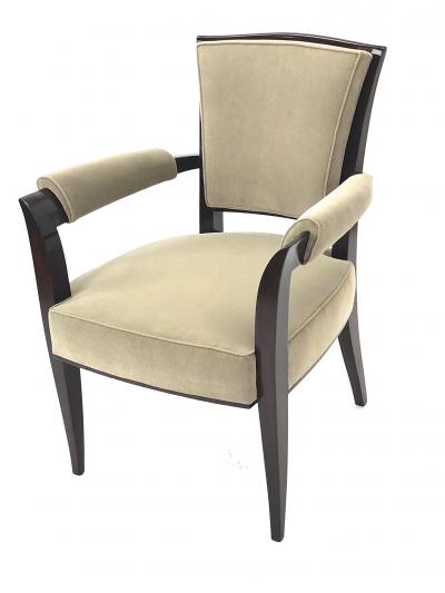 Maison Dominique Maison Dominique refined pair of arm chairs newly covered in velvet