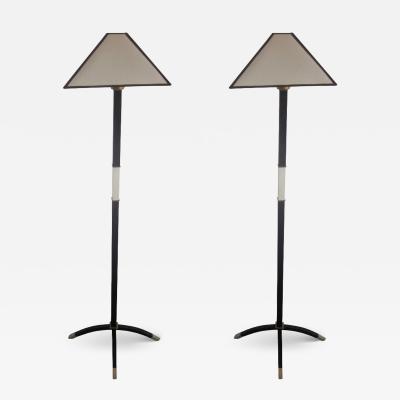 Maison Dominique Rare Pair of French Art Deco Floor Lamps by Dominique 1930s