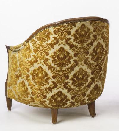 Maison Dominique maison Dominique early art deco pair of comfy club chairs in vintage condition