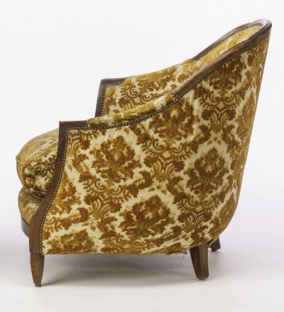 Maison Dominique maison Dominique early art deco pair of comfy club chairs in vintage condition