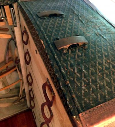 Maison E Goyard Rare Antique French Goyard Wardrobe Steamer Trunk