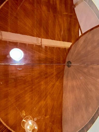 Maison Forest Louis XV Style French Dining Table Bronze Mounted Starburst Top Refinished