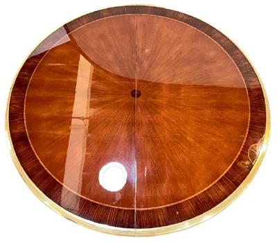 Maison Forest Louis XV Style French Dining Table Bronze Mounted Starburst Top Refinished