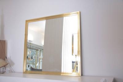 Maison Jansen 1 of 2 XXL Huge Brass Mirror in the Manner of Maison Jansen