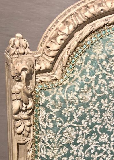 Maison Jansen 12 Paint Decorated Louis XVI Style Side Dining Chairs Finely Carved